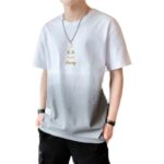 Short-Sleeved T-Shirt Men's Summer Trendy Brand Gradient Smiley Summer Half-Sleeved Versatile T-Shirt Men's Thin Summer Clothing - Image 2