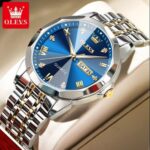 OLEVS 9931G New Exclusive Design Quartz Watch for Men blue